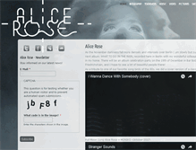Tablet Screenshot of alicerosemusic.com